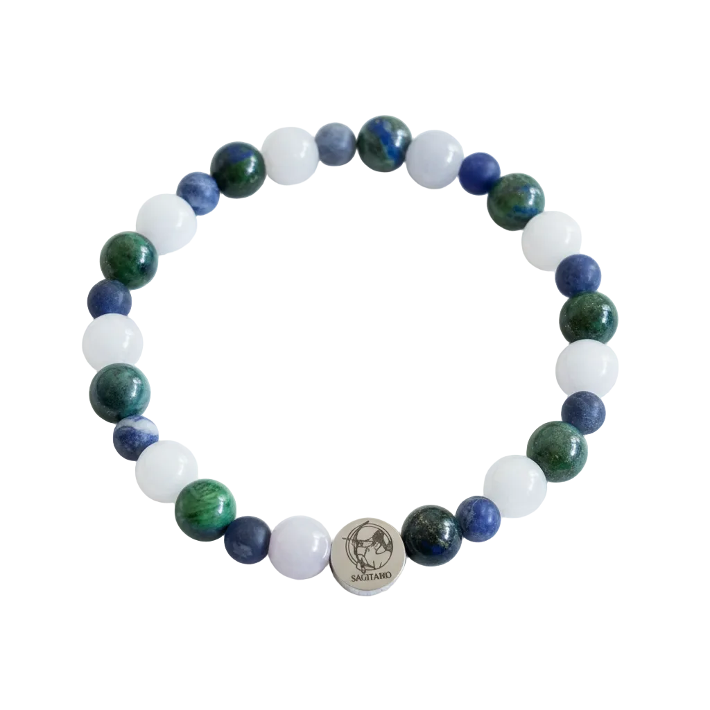 Pulsera con dije plateado Sagitario