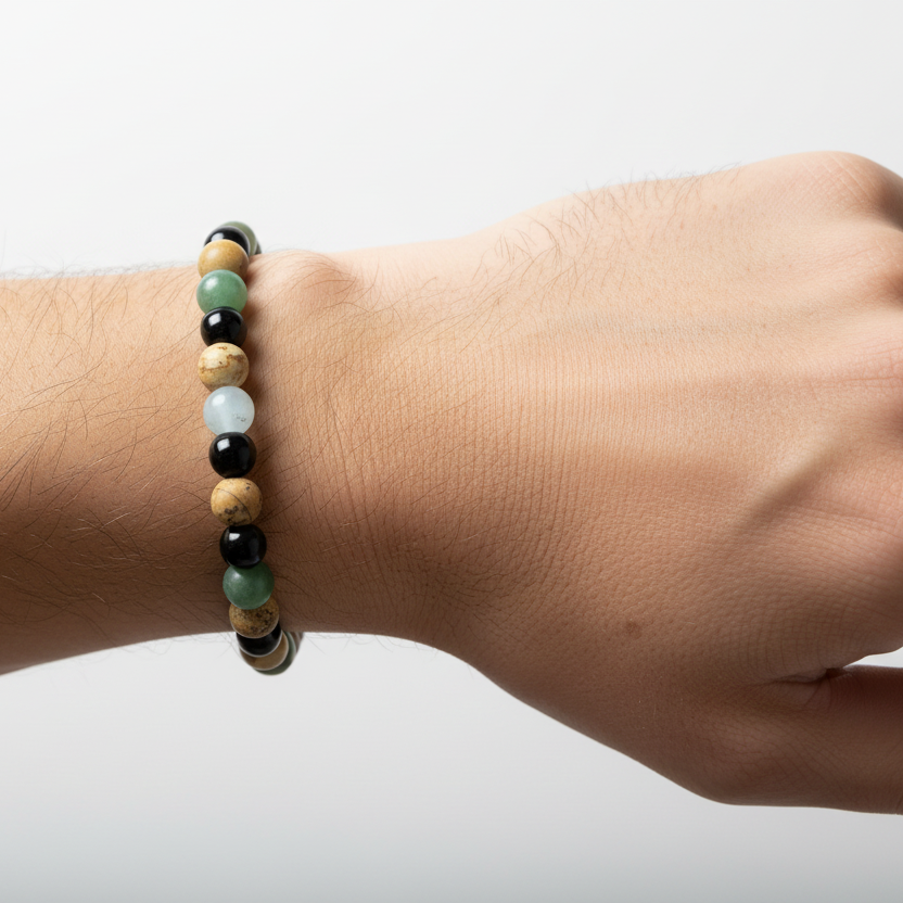 Brazalete Mix Musgo en modelo hombre
