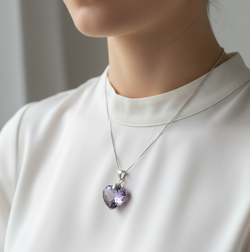 Collar 45cm en modelo con proporciones reales