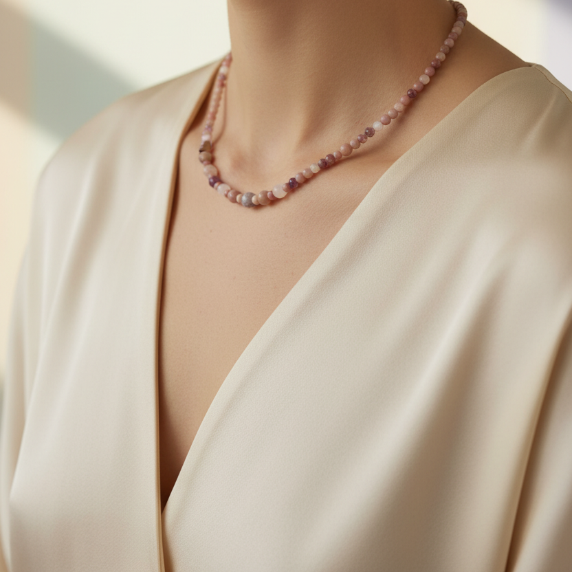 Collar en modelo elegante