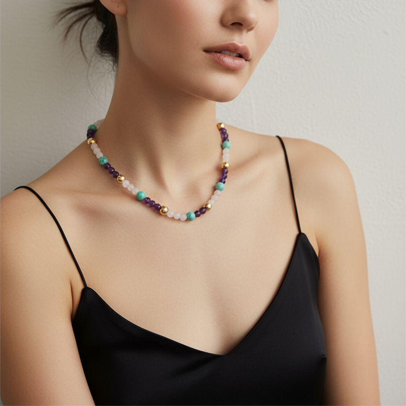 Collar Mykonos en modelo sin dije