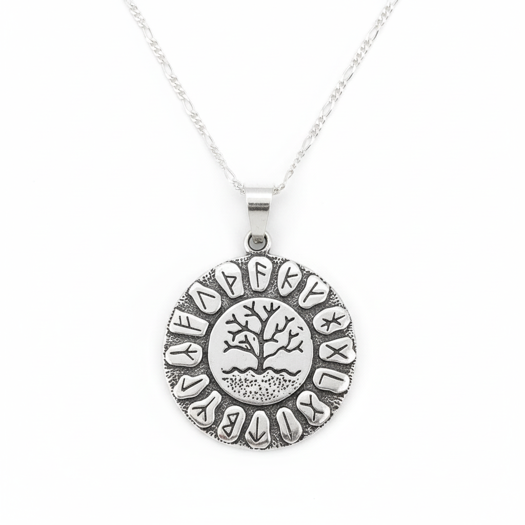 Collar árbol de la vida con runas vikingas