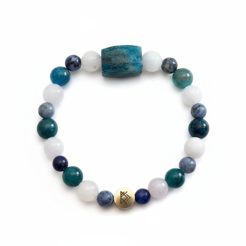 Pulsera azul con apatita
