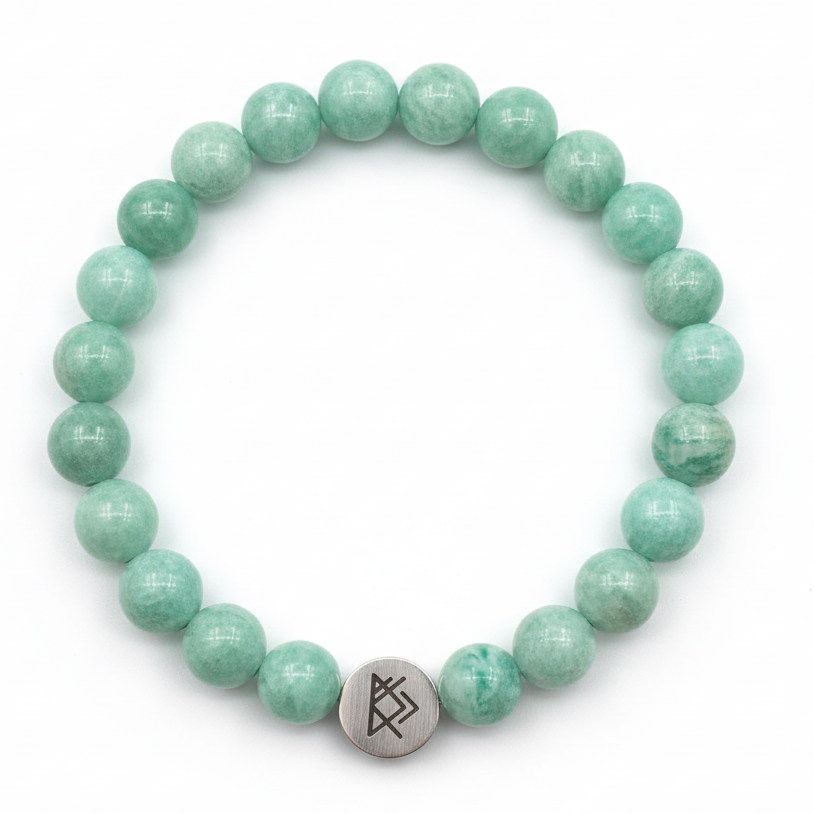 Pulsera de amazonita color natural suave