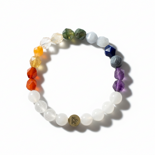 Pulsera de chakras con fondo blanco