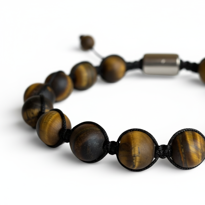 Pulsera de ojo de tigre detalle