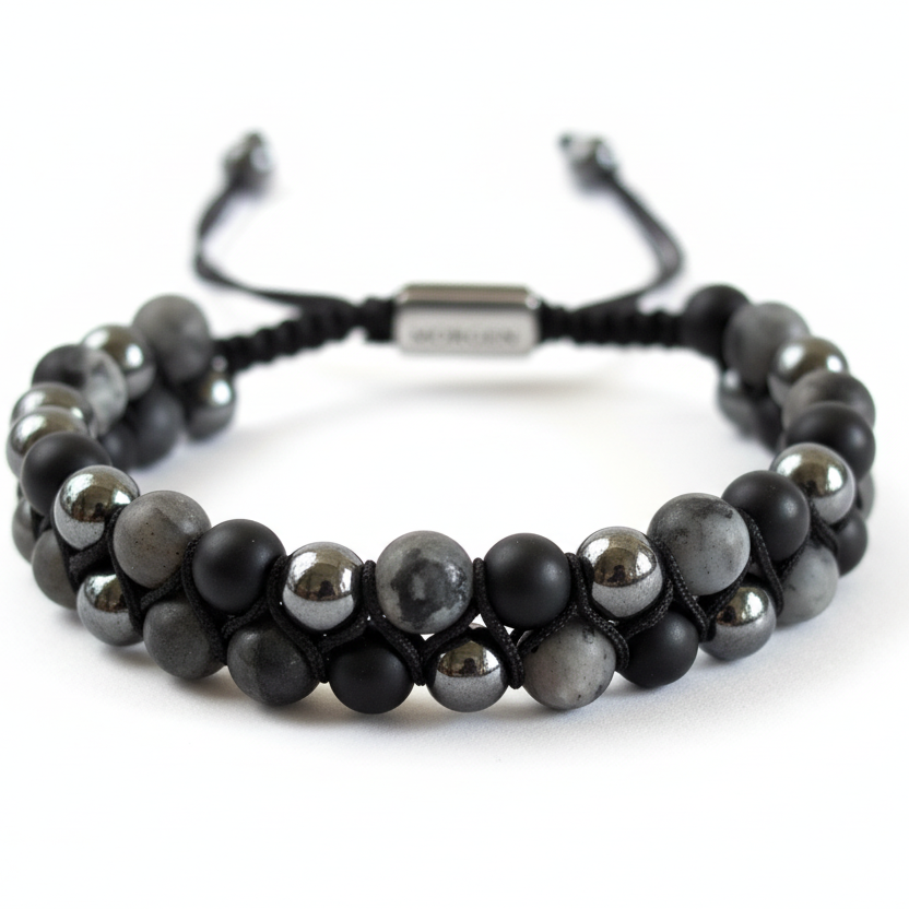 Pulsera gris vista angular