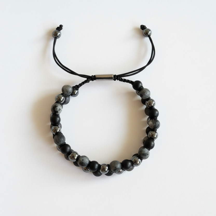 Pulsera gris vista superior