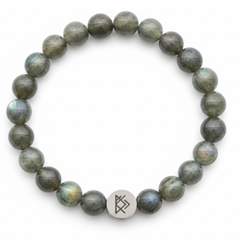 Pulsera labradorita - vista superior