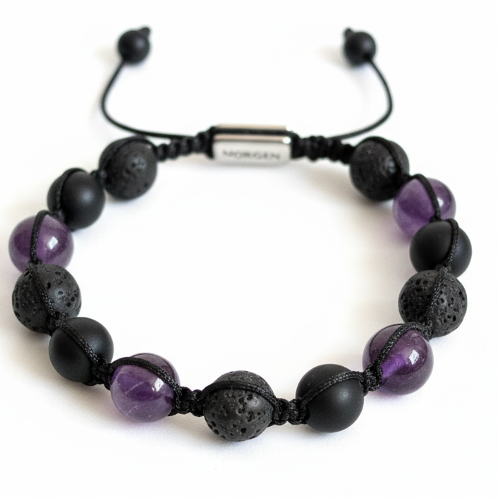 Pulsera MORGEN lava y amatista