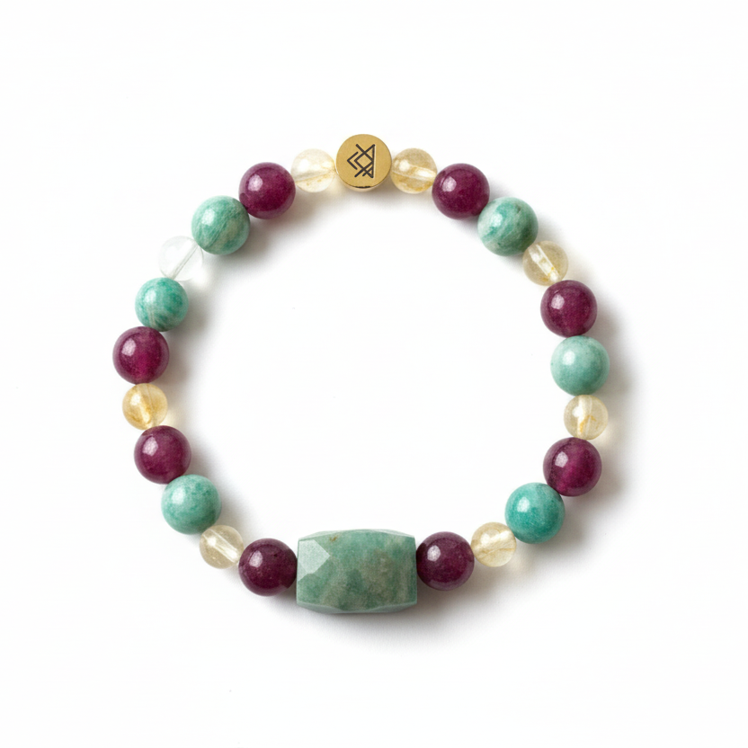 Pulsera multicolor en círculo