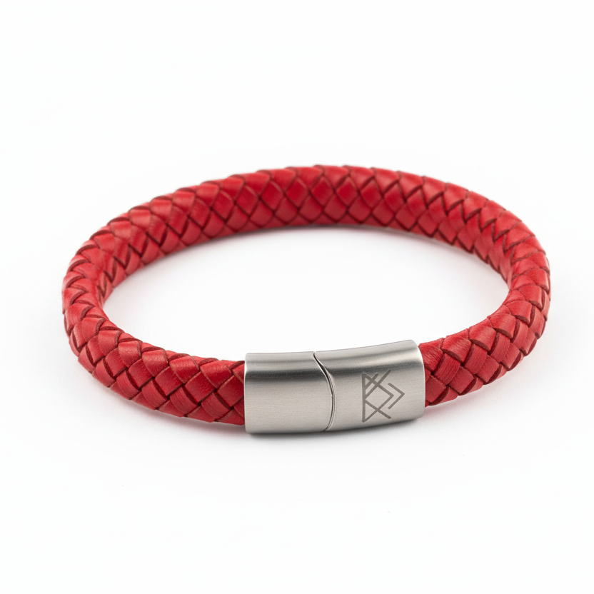 Pulsera roja vista frontal