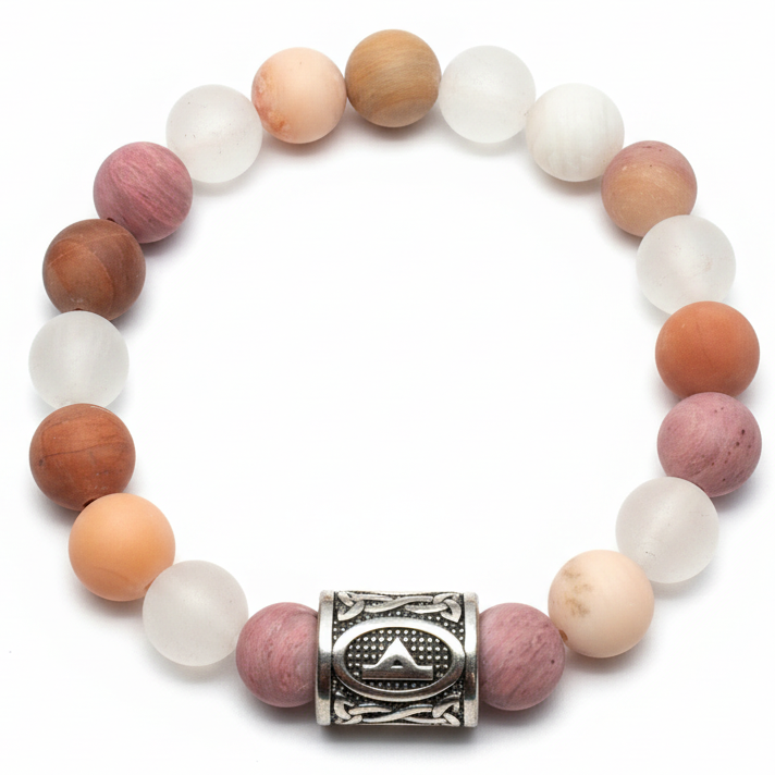 Pulsera tonos cálidos con fondo blanco